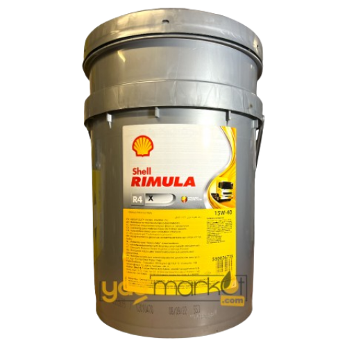 Shell Rimula R4 X 15W-40 CI-4 E7 DH1 20 Litre | Ağır hizmet tipi dizel motorlar için mükemmel koruma ve performans sunar, İzmir Yağ Sanayi güvencesiyle.