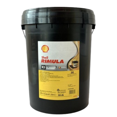 Shell Rimula R3+ 30 CF 228.0 20 Litre | Ağır hizmet tipi dizel motorlar için mükemmel koruma ve performans sunar, İzmir Yağ Sanayi güvencesiyle.