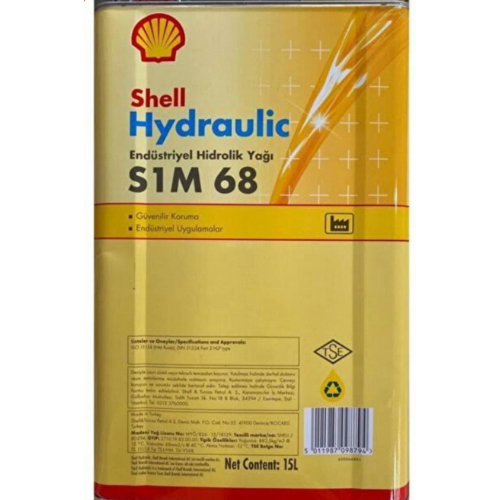 Shell Hydraulic S1 M 68 15 Litre | Endüstriyel hidrolik sistemler için özel olarak formüle edilmiş, yüksek performans ve uzun ömürlü koruma sağlayan hidrolik yağı.