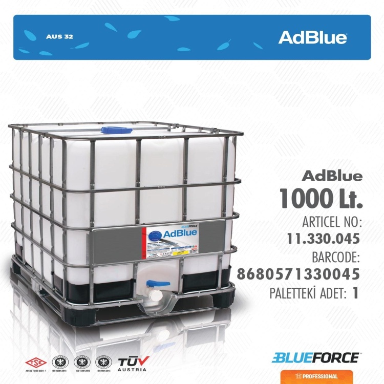 BLUEFORCE AdBlue 1000 lt IBC Tank