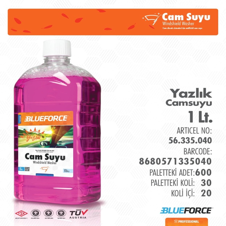 YAZLIK CAM SUYU 1 LT PET BİDON