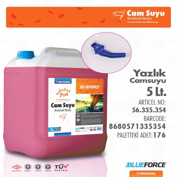 BLUEFORCE 5 LT YAZLIK CAM SUYU