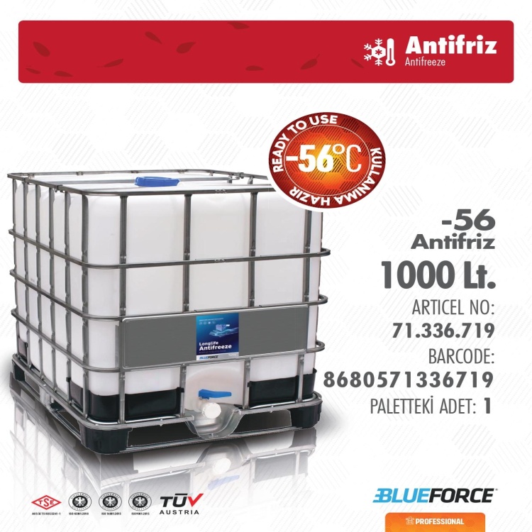 BULEFORCE 1000 LT / IBC ANTİFRİZ (-56°)