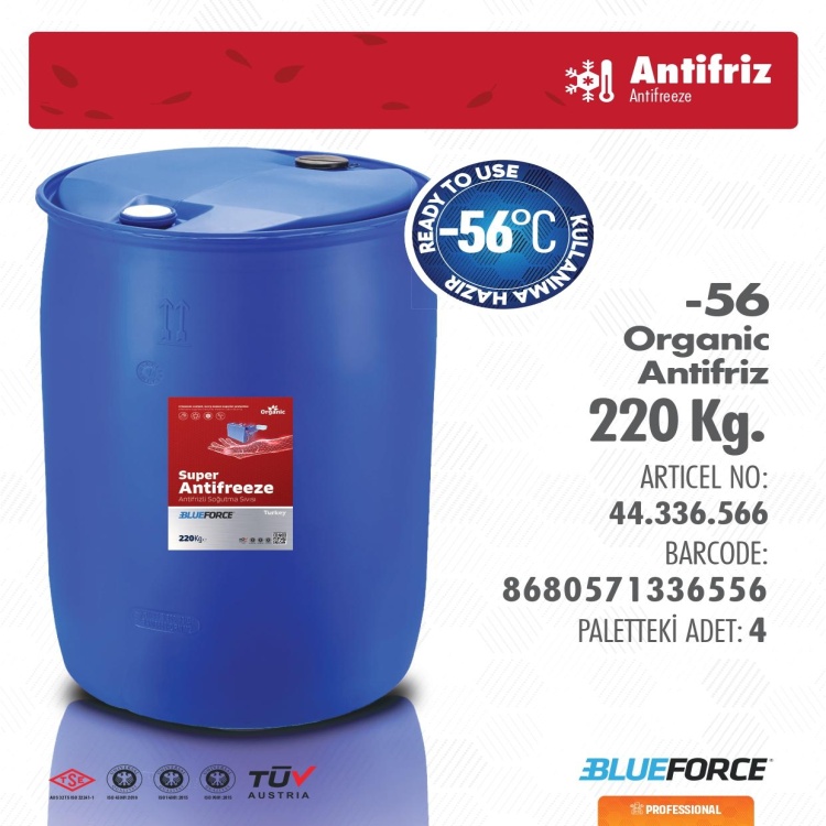 BULEFORCE 220 KG ORGANİK ANTİFRİZ (-56°)