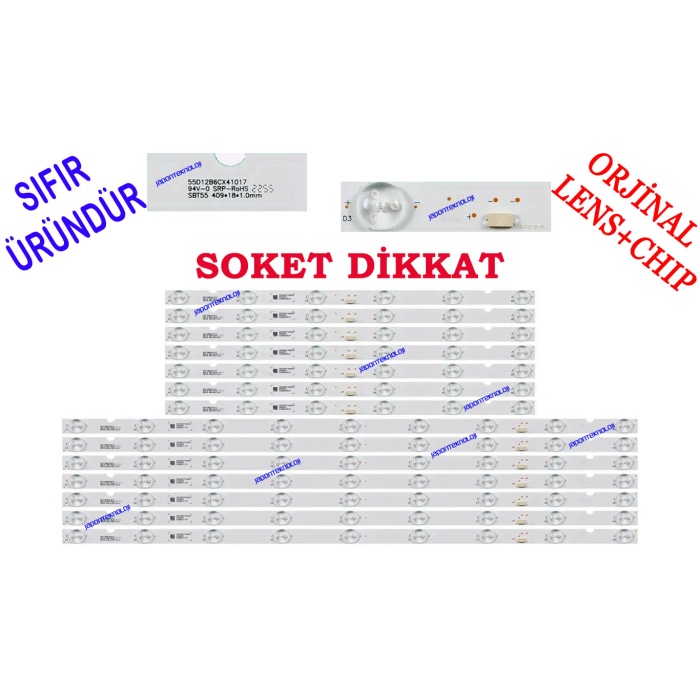 SONY, KD-55XE9005, KD-55X9000E, XBR-55X900E, LED BAR, BACKLIGHT, PANEL LEDLERİ, SBT55, A2187580A, YD7S550DND01B, 55039D715SN0L, 55039D715SN0R,