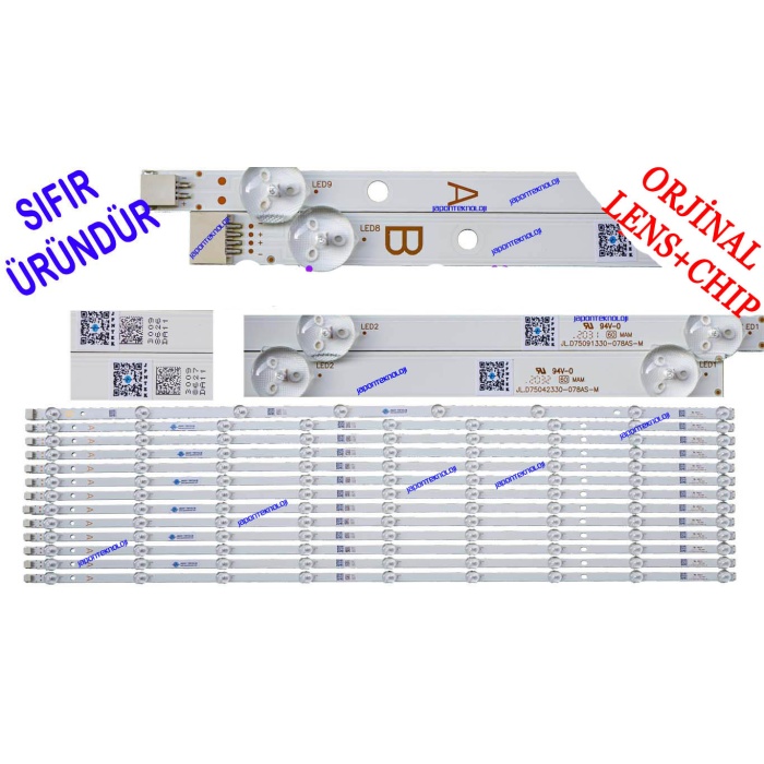 VESTEL, 75INC, SERISI, 75UD9650, 75UD9655, 75UD9660, 75U9400, 75U9500, LED BAR, BACKLIGHT, VESTEL 75inch JL.D75091330-078AS-M, JL.D75042330-078AS-M, LED BAR,