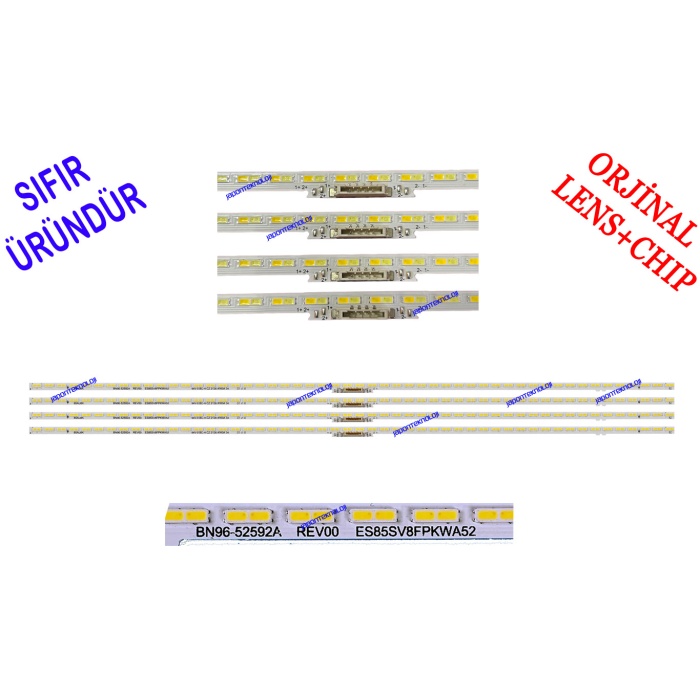 SAMSUNG, QM85C, UE85AU8000U, UE85BU8000U, UE85CU8000U, UE85DU8000U, LED BAR, BACKLIGHT, PANEL LEDLERİ, BN96-52592A, ES85SV8FPKWA52