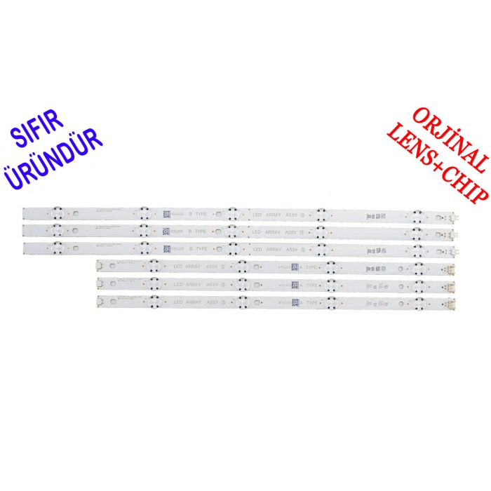 LG, 49UJ701V 49UJ651V SIFIR LED BAR, 17Y 49UJ65_A_27LED 49UJ65_B_27LED EAV632632404 HC490DGG-ABSR2 LED BAR TAKIMI 6ADET