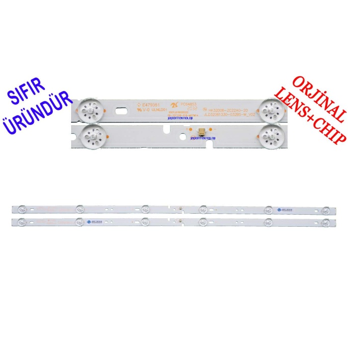 PROFILO 32PA200E LED BAR, BACKLIGHT, 06-32C2X6-618-M10W14-NEW LED BAR , 06-32C2X6-618-M07W14, JL.D32061330-032BS-M_V02,  3V 618MM 2ADET LED BAR HAIER