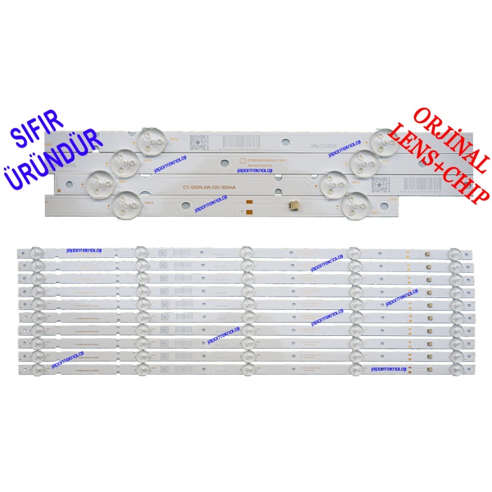 ONVO, OV55350, NORDMENDE, NM55350, LED BAR, BACKLIGHT, OV55-9000, MORİO MR55850 LED BAR, CY55D05-ZC62AG-02, 303CY550033, CY-55DN-2W-33V-33MA, HV550QUB-F84