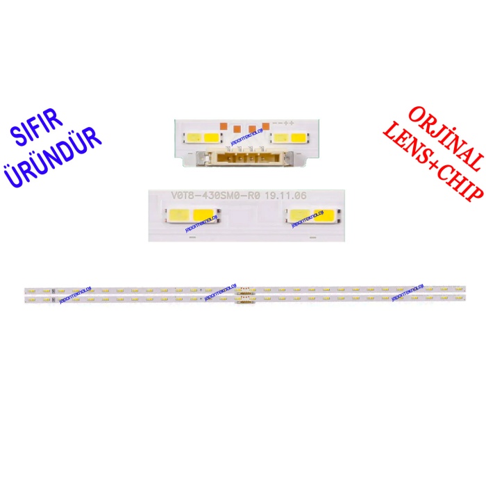 SAMSUNG, UE43TU8500UXTK, LED BAR, BACKLIGHT, PANEL LEDLERİ, BN96-50377A, V0T8-430SM0-R0