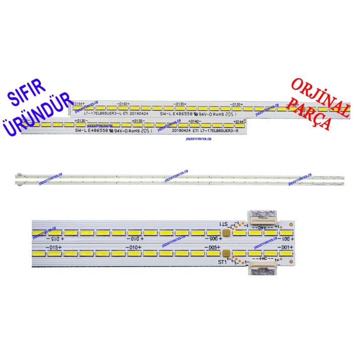 VESTEL, 65UA9800, LED BAR, BACKLIGHT, LT-17ELB65VER3-L, LT-17ELB65VER3-R, LT-17ELB65UER3-L, LT-17ELB65UER3-R, 35039719, VES650QNUB-01-U01