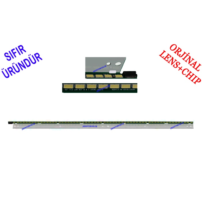 PANASONIC, 42ETW60, LED BAR, BACKLIGHT, PANEL LEDLERİ, 42V13 LBA REV 0.8 6916L-1265A 6916L-0140A