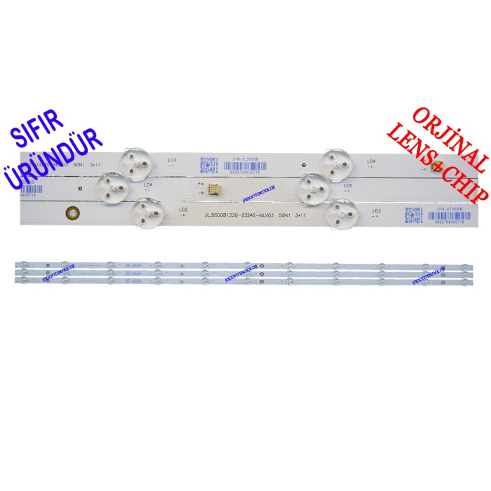 NORDMENDE, NM50F351, LED BAR, SABA, SB50F351, ONVO, OV50F351, LED BAR, JL.D500B1330-032AS-M_V03, 50N1, 3*11, PANEL LEDLERİ, BACKLIGHT,  JL.D500B1330-032BS-M_V01 50N1 3X11