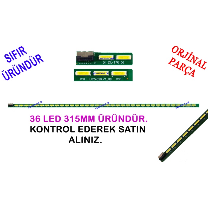 SAMSUNG, S24D300, S24D330H, LED BAR, BACKLIGHT, PANEL LEDLERİ, LM230WF5, LB24020, V1_00, LB24016, 36LEDLİ, 31,5CM, 315MM