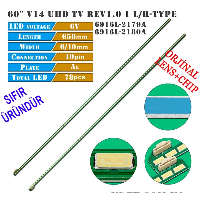 LG, 60UB850V, 60UF695V, LED BAR, BACKLIGHT, 6916L-2179A 6916L-2180A, 6916L2179A, 6916L2180A