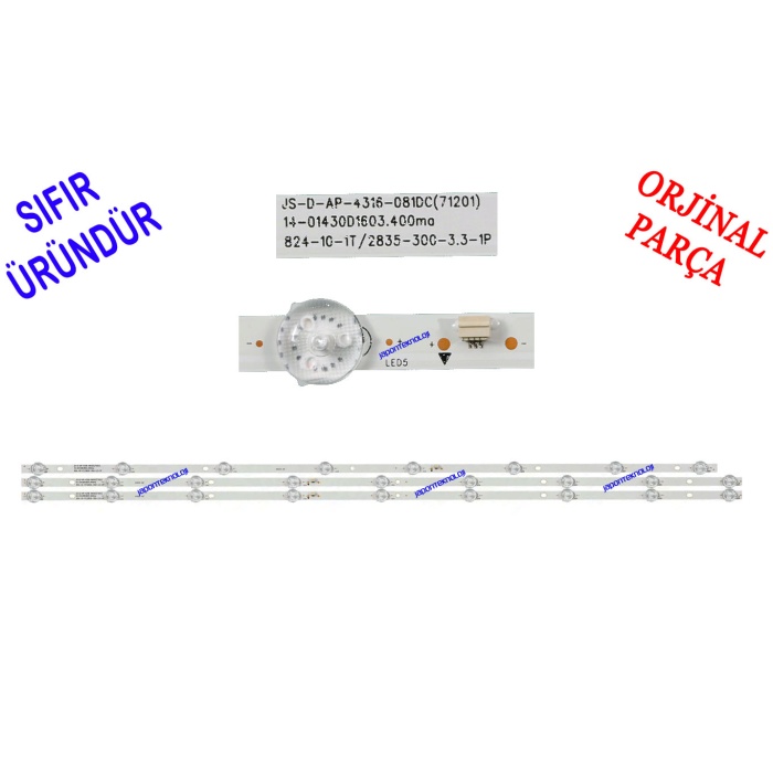 JS-D-AP4316-081DC - 9 Ledli, JS-D-AP4316-081DC/JS-D-AP4316-091DC Suitable For Senko LY430-DH01W 43A16B LMDS430D16C-07