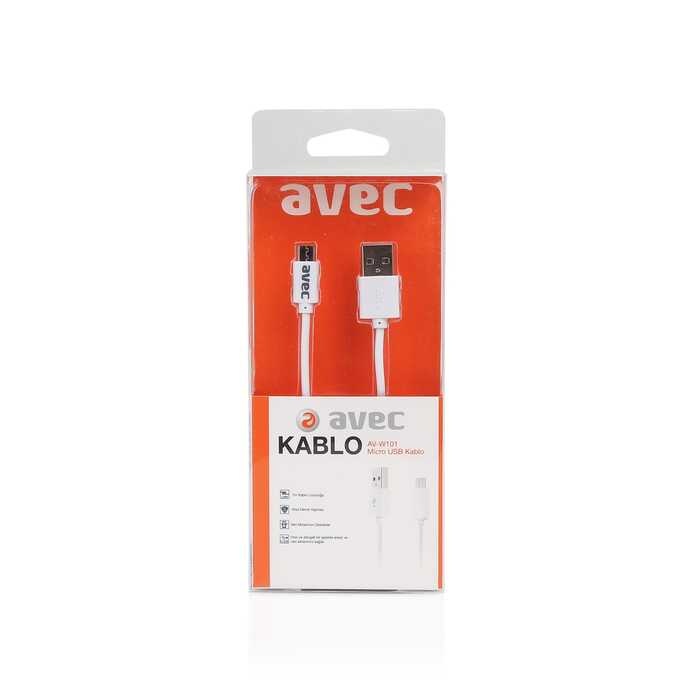 Avec Av  W101  Beyaz Usb-mıcro Usb 1m Kablo