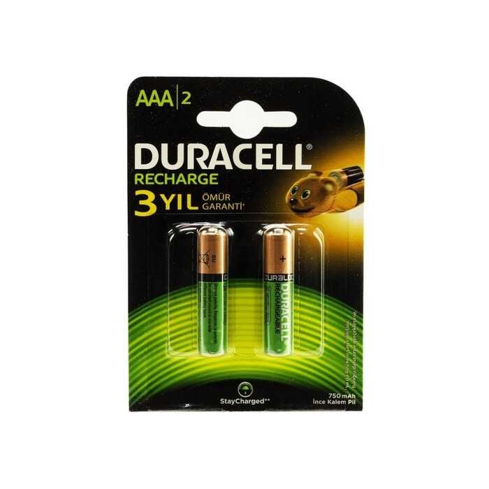 Duracell 750 Mah Şarjlı İnce Pil 2li