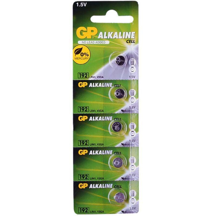 Gp 192 1.5 Volt Lr41 Alkalin Düğme Pil 5li