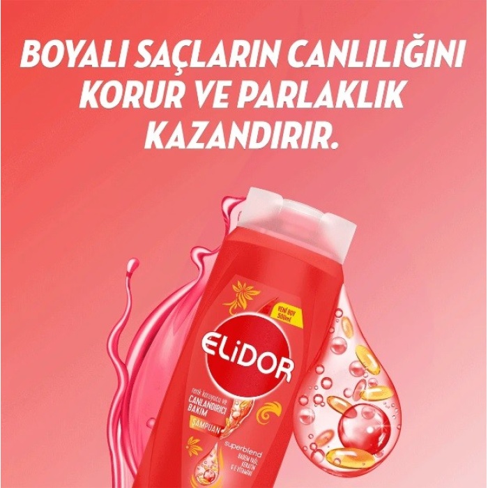 Elidor Şampuan Renk Koruyucu Ve Canlandırıcı Bakım 500 Ml