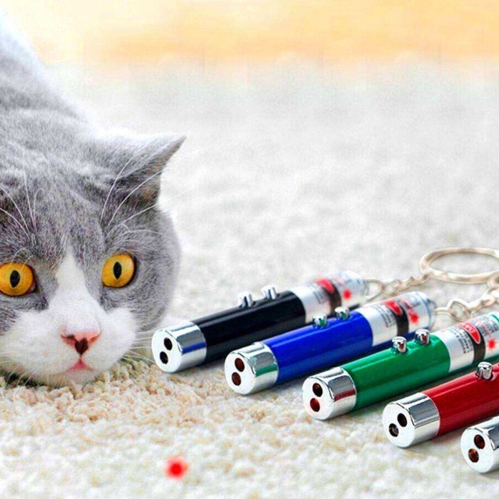 Buffer  3 Fonksiyonlu Kırmızı Beyaz Işıklı Led Lazer Kedi Köpek Oyuncak Anahtarlık