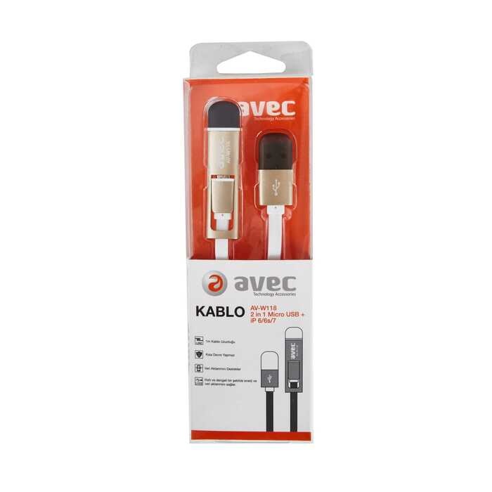 Avec Av-w118 Usb-mıcro Usb+ıp5/6 1m Kablo