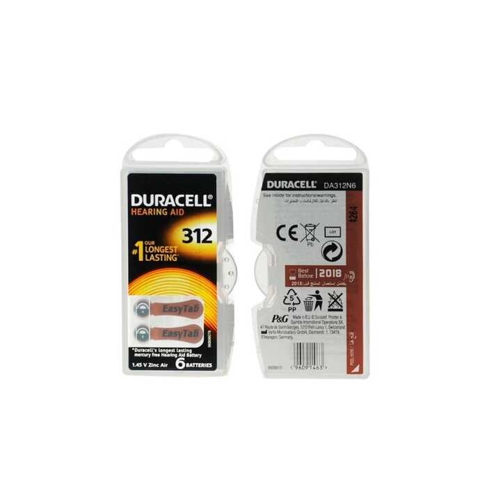 Duracell Activair 312 Kulaklık Pili 6lı