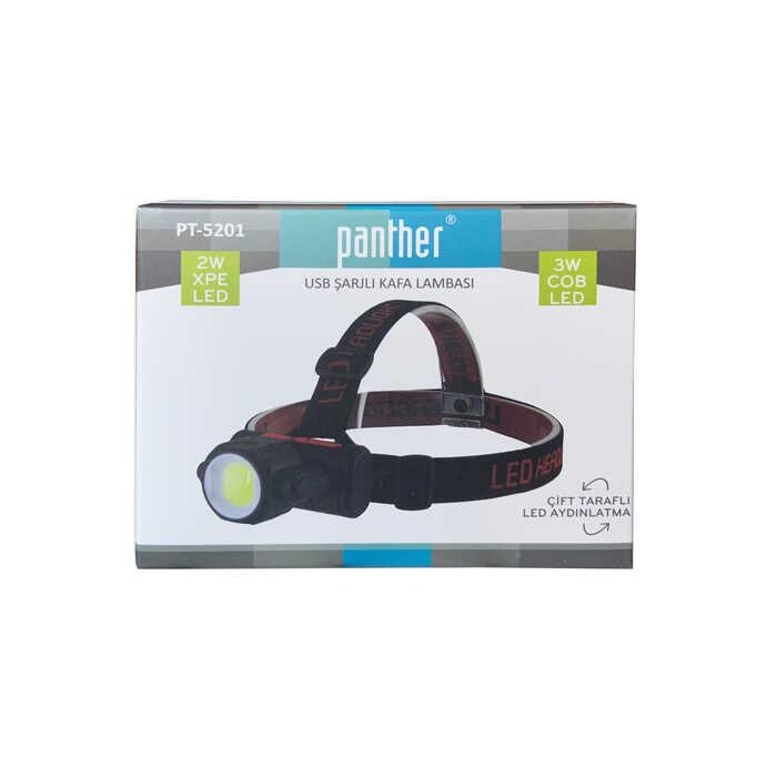 Panther Pt-5201 Usb Şarjlı Kafa Lambası