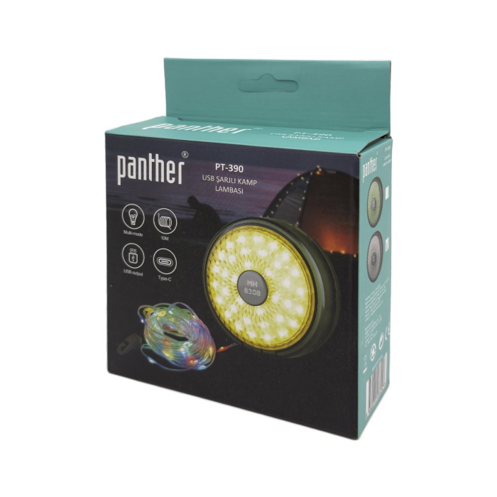 Panther Pt-390 Usb Şarjlı Kamp Lambası