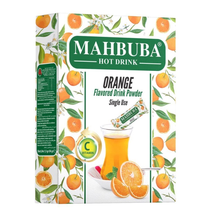 Mahbuba Tek İçimlik Portakal Aromalı Oralet Çayı 1,5grx24 Adet