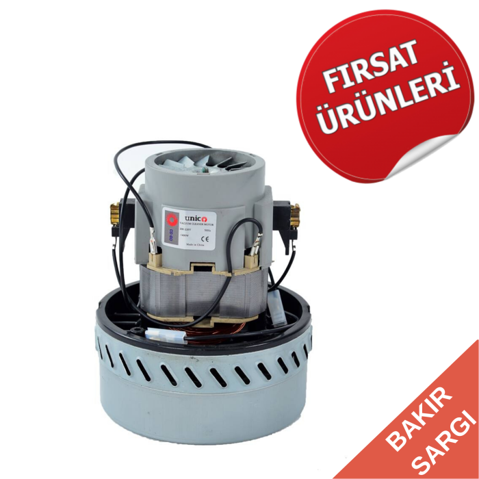 Süpürge Motoru CG-65HD / 1200 W (Unico Motor) Bakır Sargılı