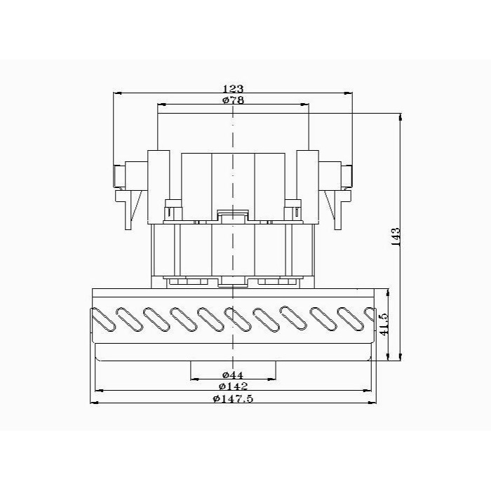 Süpürge Motoru CG-50 / 1200 W (Unico Motor)