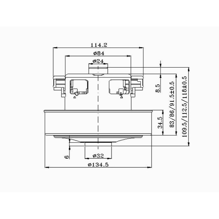 Samsung Süpürge Motoru SM-35 B / 1800 W (Bakır Sargılı)