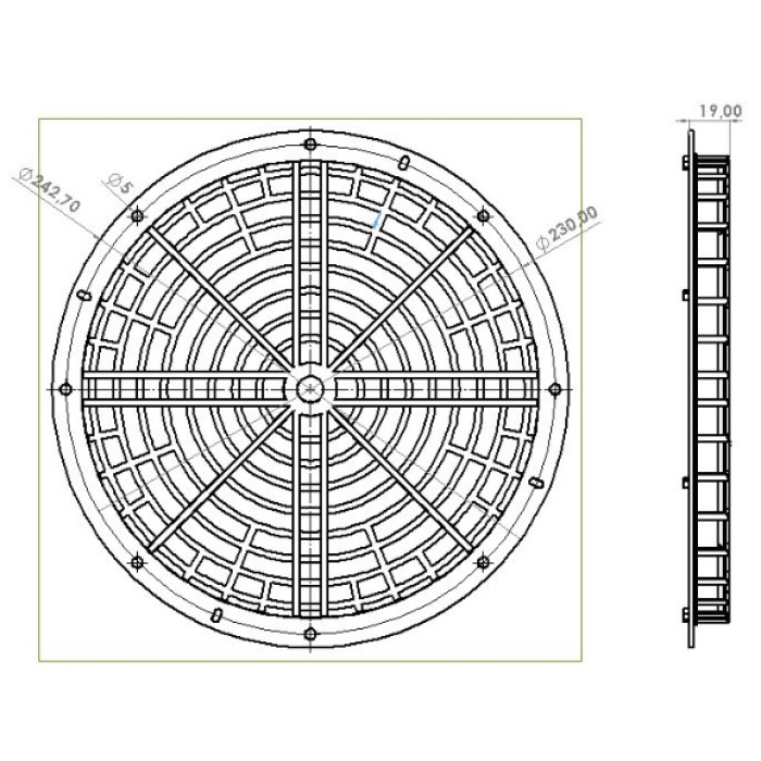 Fan Çemberi Ön Kapak 20cm