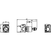 3SU1150-4BF11-1BA0 Sirius ACT Metal RONIS 0-1 pozisyonlu kilitli mandal buton 1NO