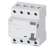 5SV4446-0 residual current operated circuit breaker, 4-pole, type AC, In: 63 A, 100 mA, Un AC: 400 V Use of these devices is not permitte