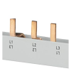 5ST3740 Pin busbar touch-safe, 10 mm2 3-phase, 1016 mm long can be cut, without end caps