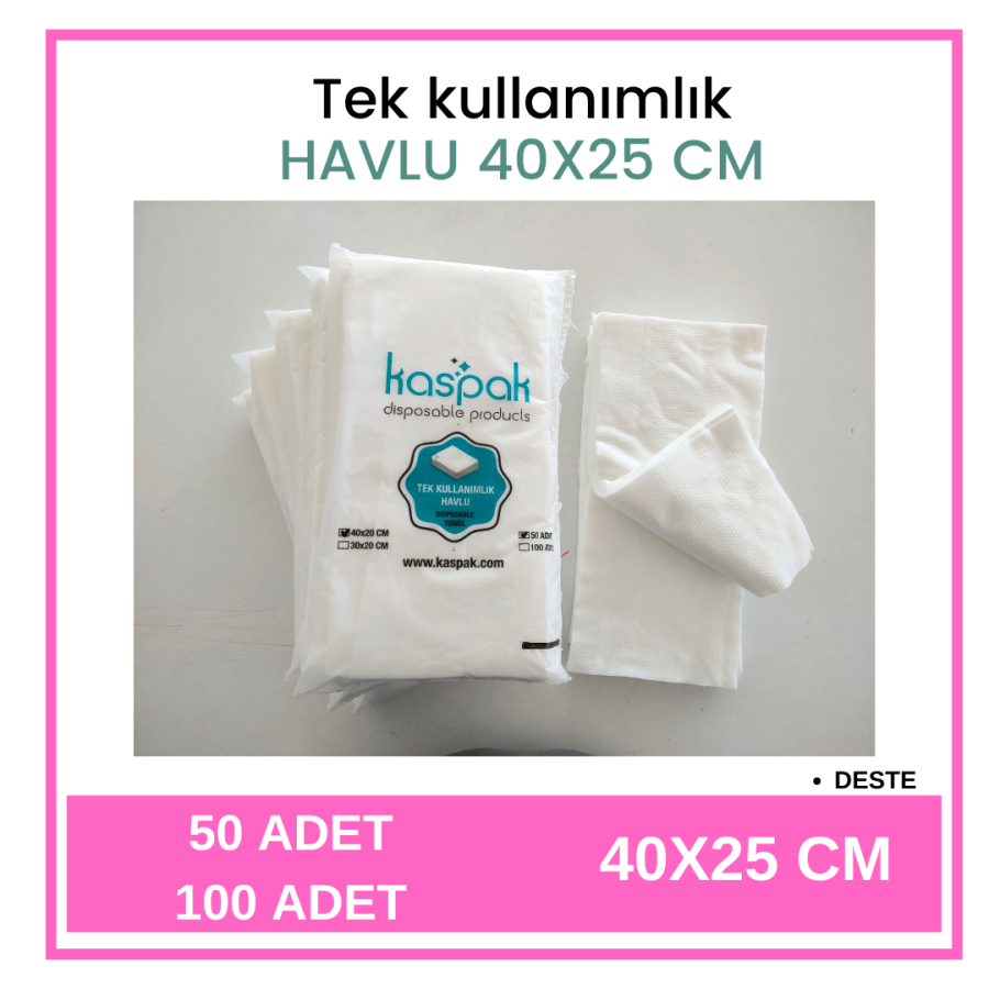 TEK KULLANIMLIK HAVLU 50/100 ADET 40x25 cm