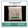 TEK KULLANIMLIK HAVLU- 40*80 - 10 ADET- TEK TEK PAKETLİ