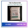 TEK KULLANIMLIK HAVLU- 140*80 - 10 ADET- TEK TEK PAKETLİ