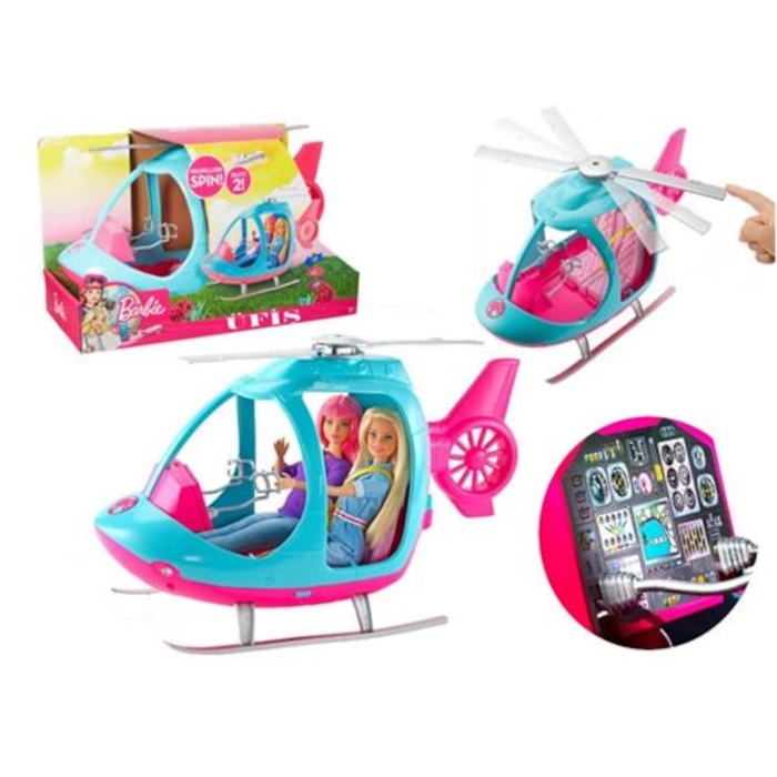 Barbie Adventures Seyahat Pembe Helikopteri - FWY29