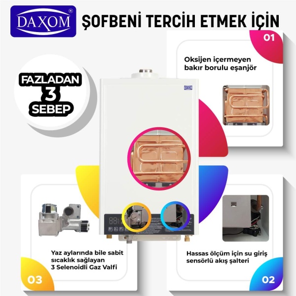 Daxom Plus Ukdax 11 Lt Hermetik Şofben