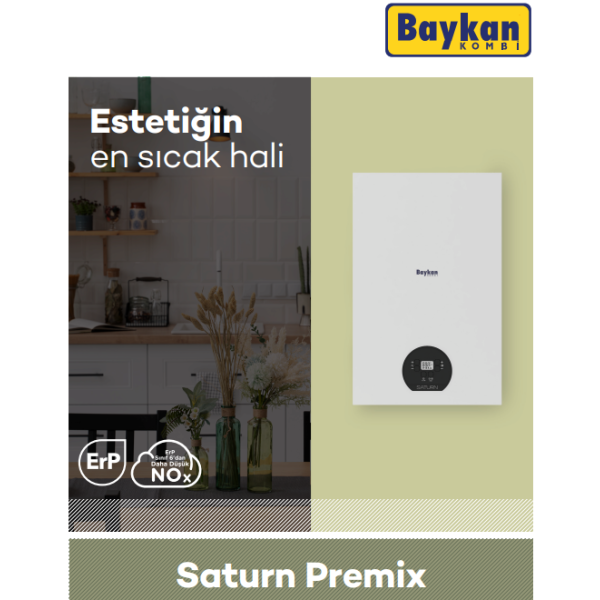 Baykan Saturn Premix 28/32 Kw Tam Yoğuşmalı Kombi