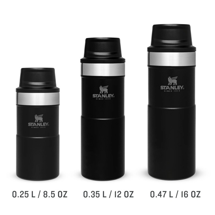 Stanley Termos The Trigger-Action Travel Mug 0.47L / 16oz Matte Black Pebble