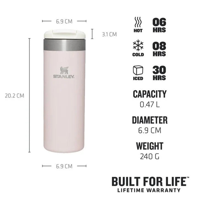 Stanley The AeroLight™ Transit Mug .47L / 16oz Rose Quartz Metallic