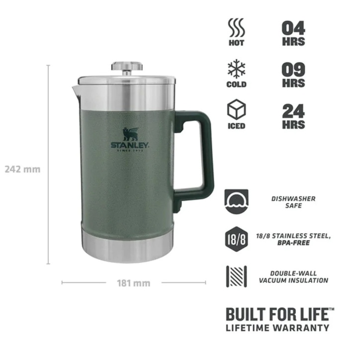 Stanley Termos The Stay-Hot French Press 1.4L / 48oz Hammertone Green