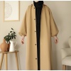 Kapüşonlu Kloş Trench Coat Camel