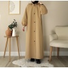 Kapüşonlu Kloş Trench Coat Camel