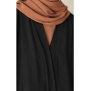 Hifa Çıtçıtlı Abaya Siyah